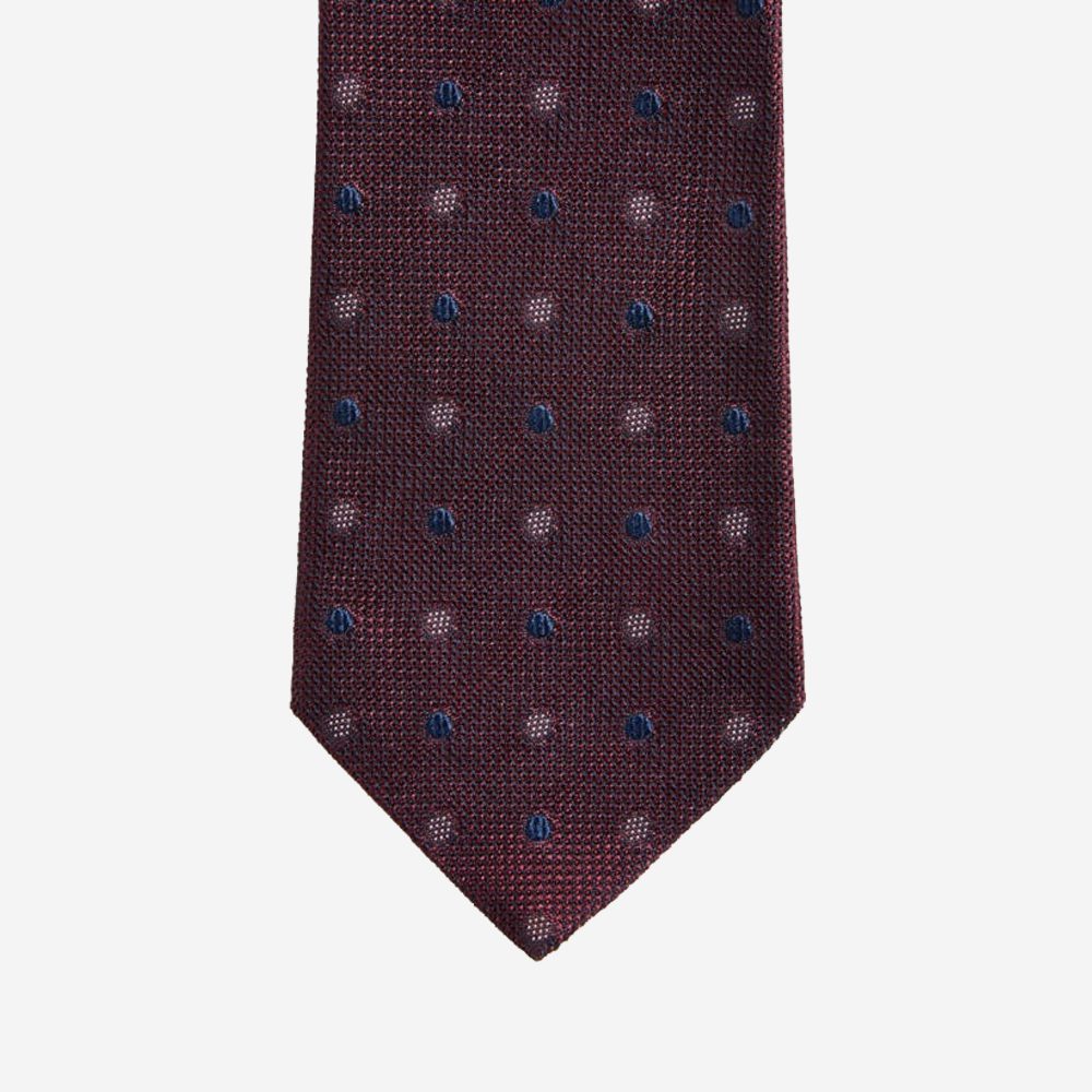 Huntsman Maroon Silk Grenadine Spot Tie
