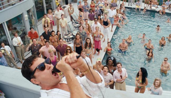 Wolf of Wall Street Leo DiCaprio party