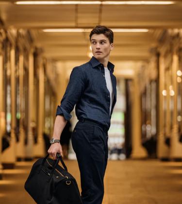 brushed cotton shirt luca faloni