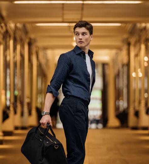 brushed cotton shirt luca faloni