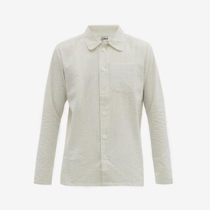 P. Le Moult Striped cotton-seersucker pyjamas