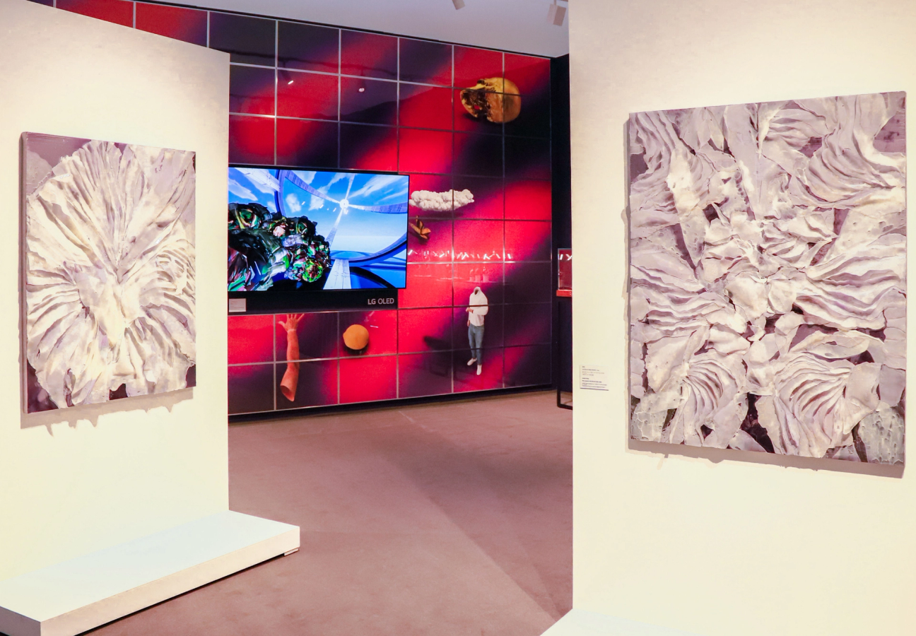 A set of art displays at Frieze Seoul
