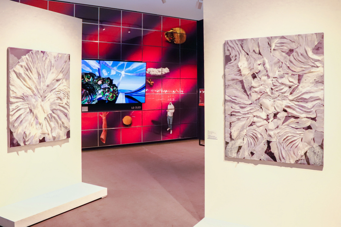 A set of art displays at Frieze Seoul
