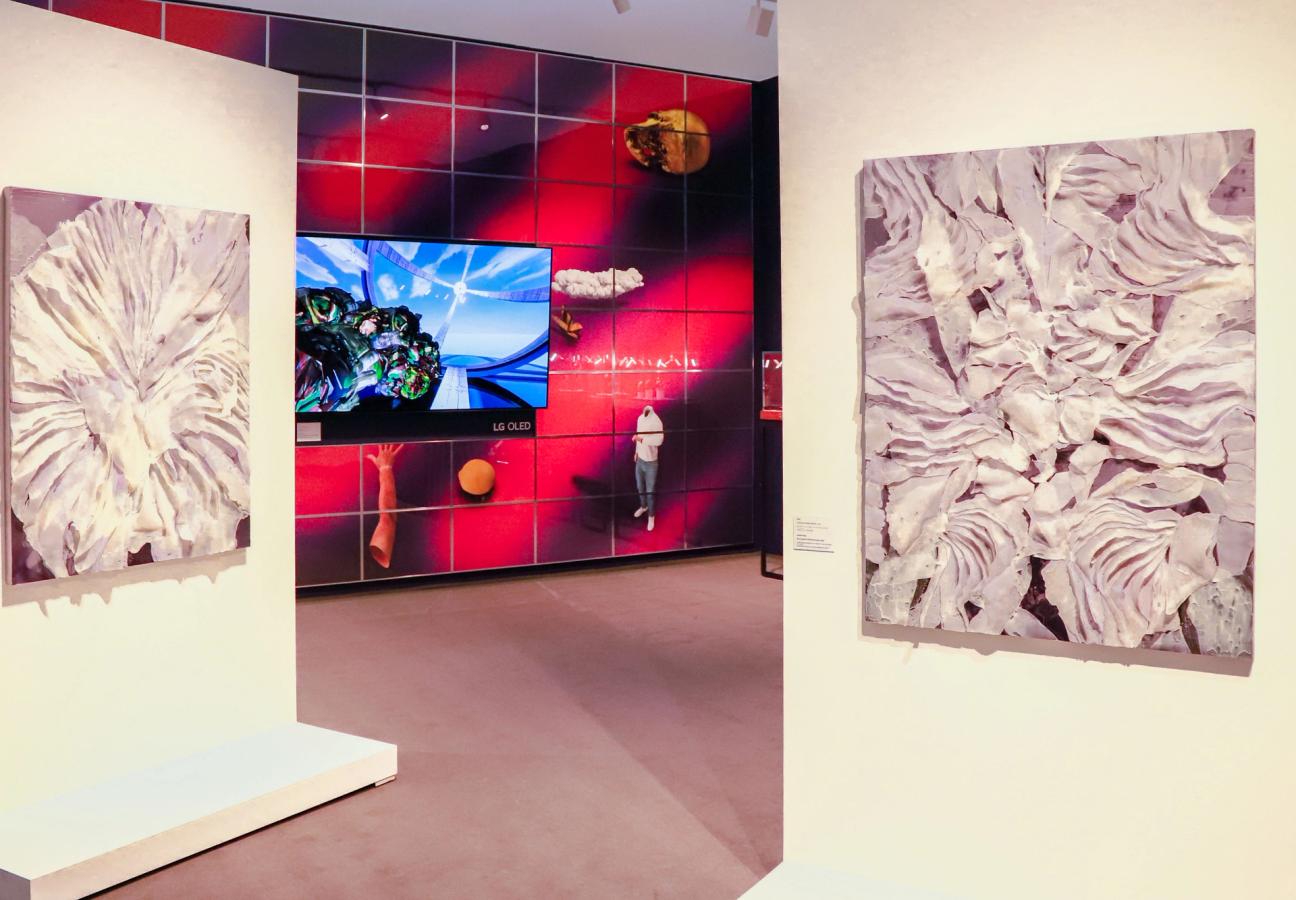 A set of art displays at Frieze Seoul