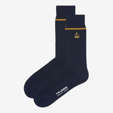 Royal Ascot Plain Navy Socks