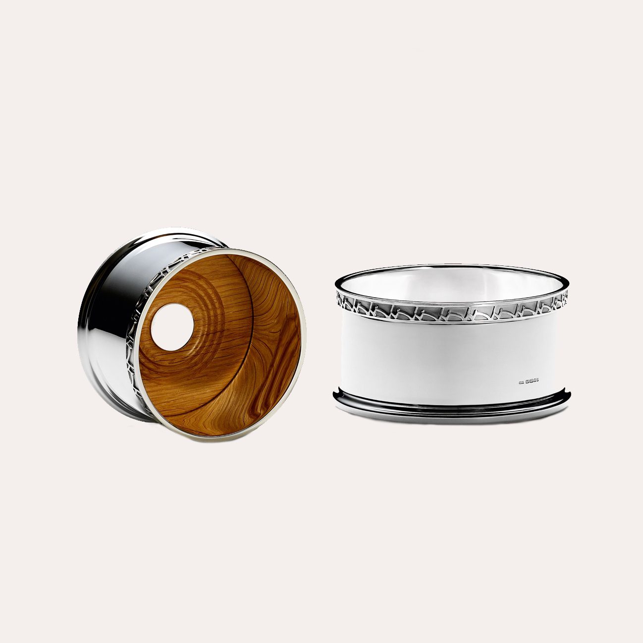 William and Son Silver Bottle Coaster