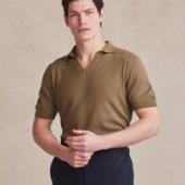 New & Lingwood Silk Polo Shirt