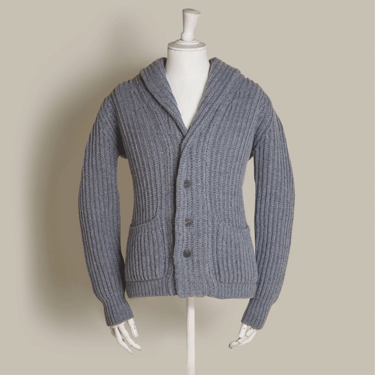 Anderson Sheppard Ribbed Cashmere Cardigan
