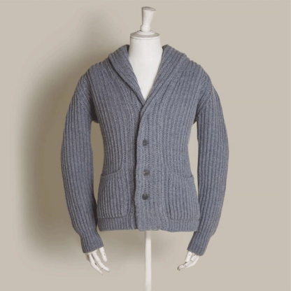 Anderson Sheppard Ribbed Cashmere Cardigan