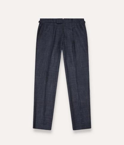 Turnbull & Asser navy check trousers