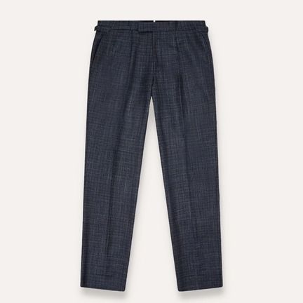 Turnbull & Asser navy check trousers