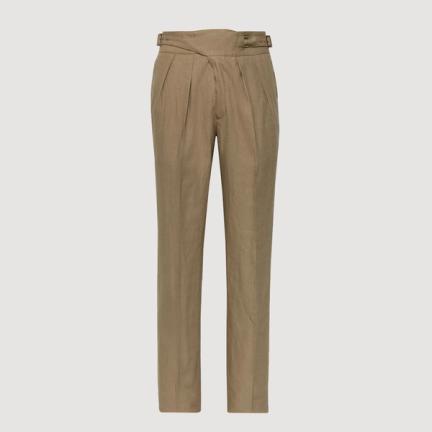 Rubinacci Tapered Linen Trousers