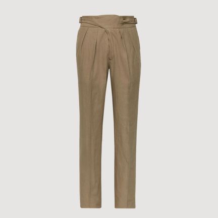 Rubinacci Tapered Linen Trousers