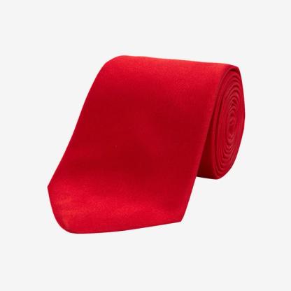 Turnbull & Asser Red Plain Satin Tie