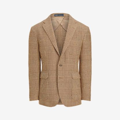 Ralph Lauren Silk-Blend Plaid Jacket