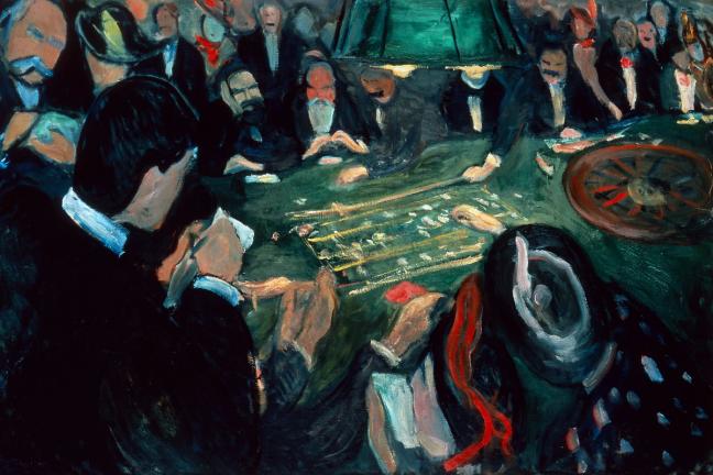 Edvard Munch Painting "At the Roulette Table in Monte Carlo" from 1892