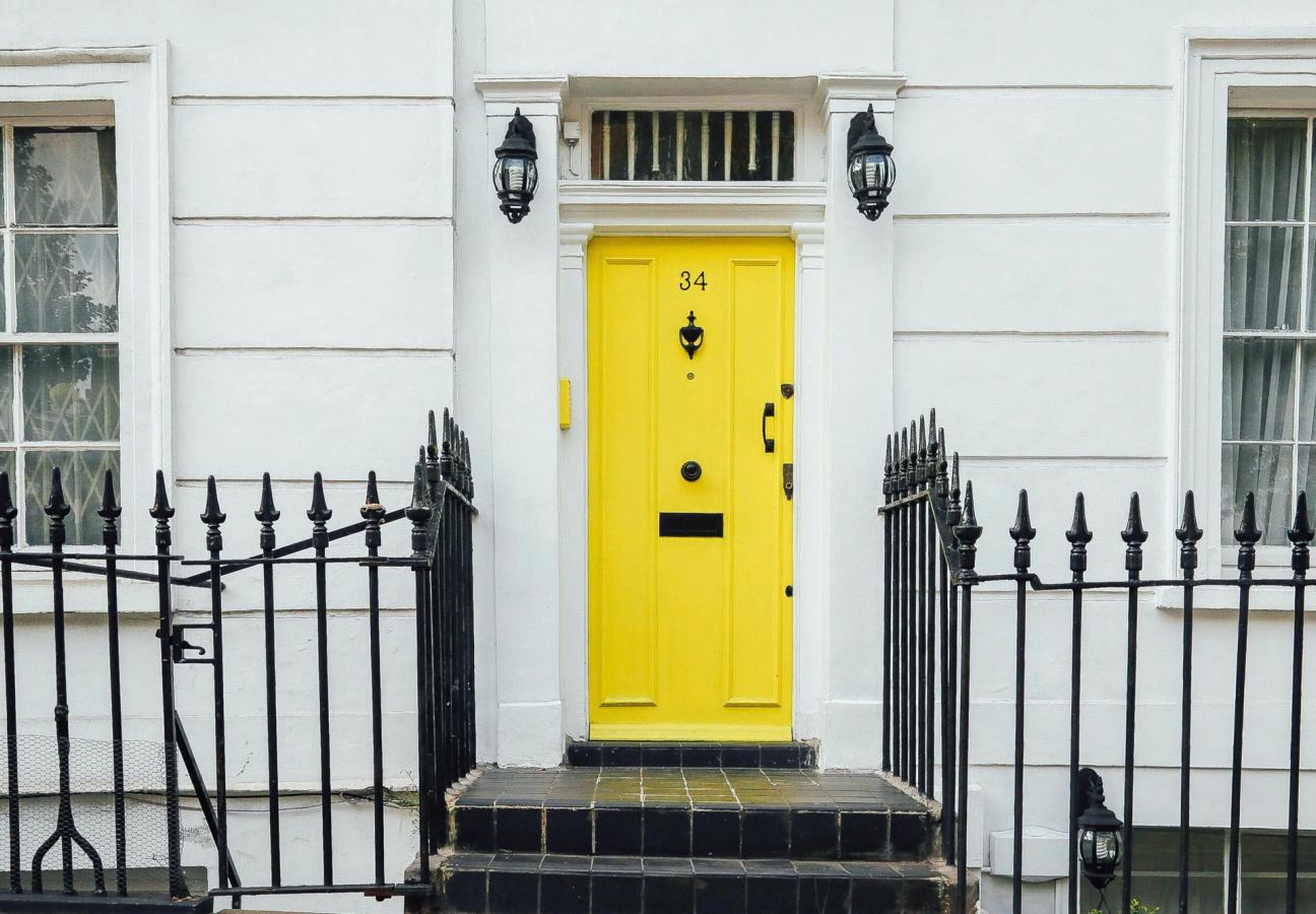 yellow front door