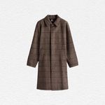 Tommy Hilfiger Relaxed Wool Blend Check Coat