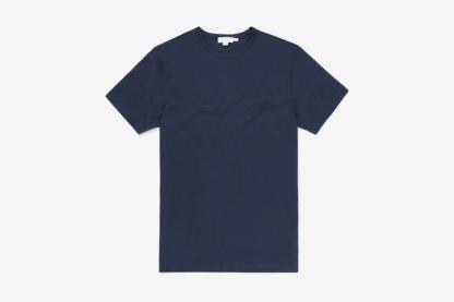 Sea Island Cotton T-Shirt in Navy