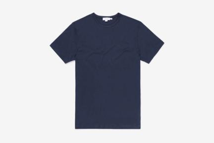Sea Island Cotton T-Shirt in Navy