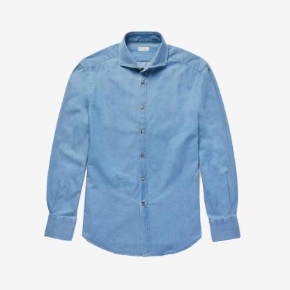Brunello Cucinelli Washed-Denim Shirt