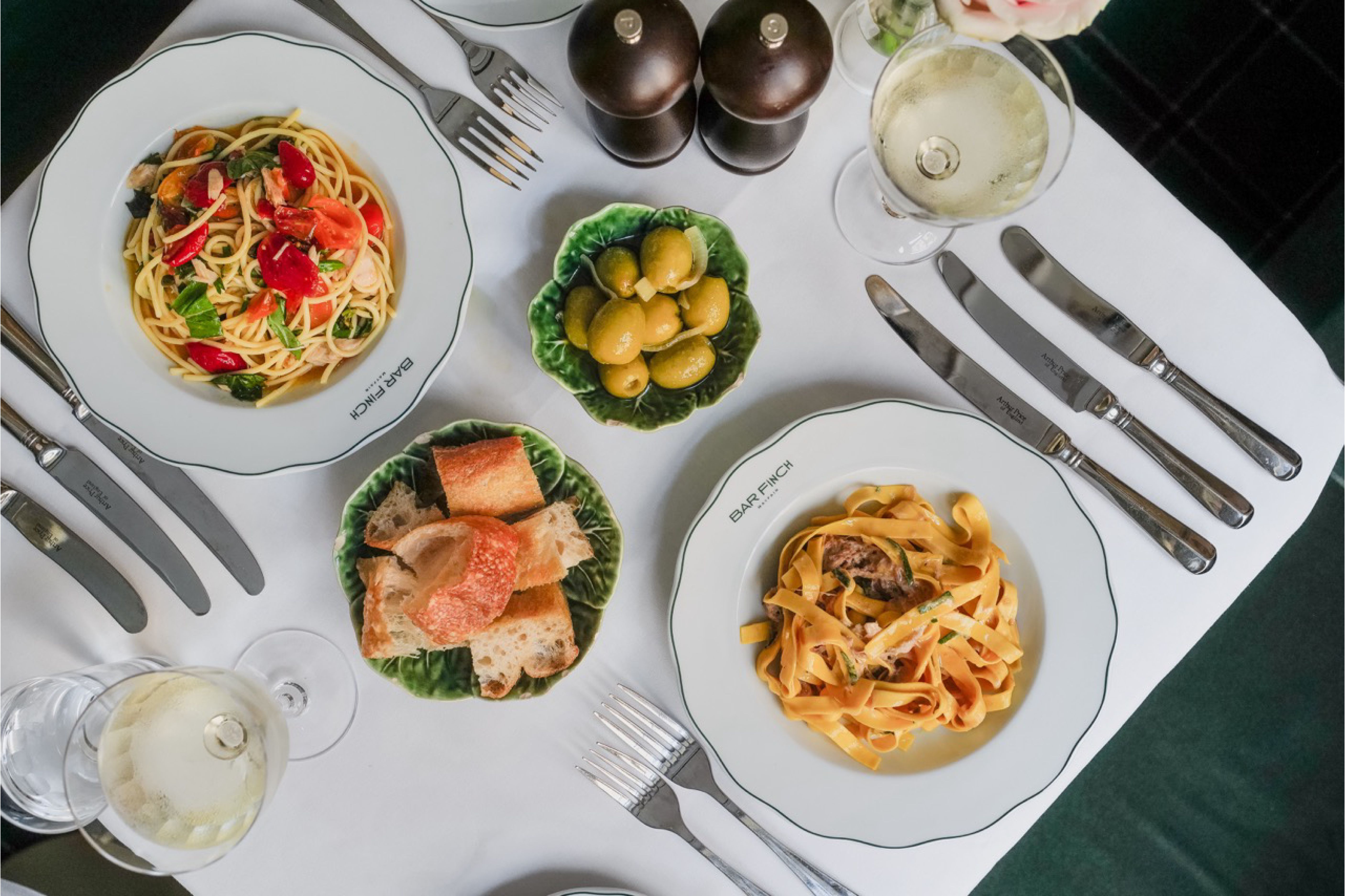 A selection of dishes served at Bar Finch