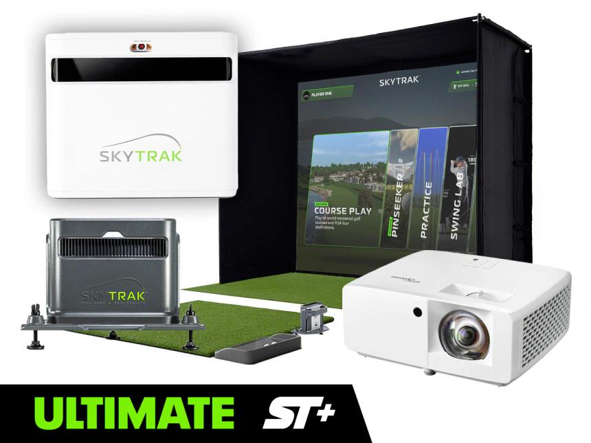 3. Pacote SkyTrak+ de monitor de lançamento e estúdio de simulação