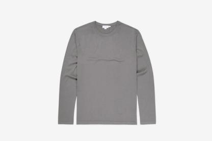 Sea Island Cotton Crew Neck Jumper in Magnesium