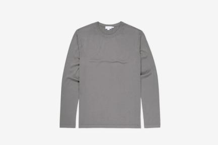Sea Island Cotton Crew Neck Jumper in Magnesium