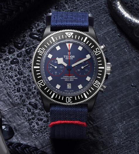 Front view of a Tudor Pelagos FXD Chrono