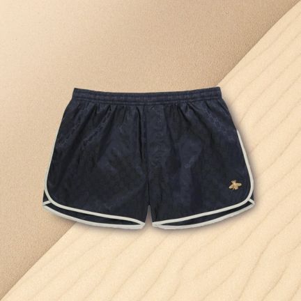 Gucci Embroidered Jacquard Swim Shorts