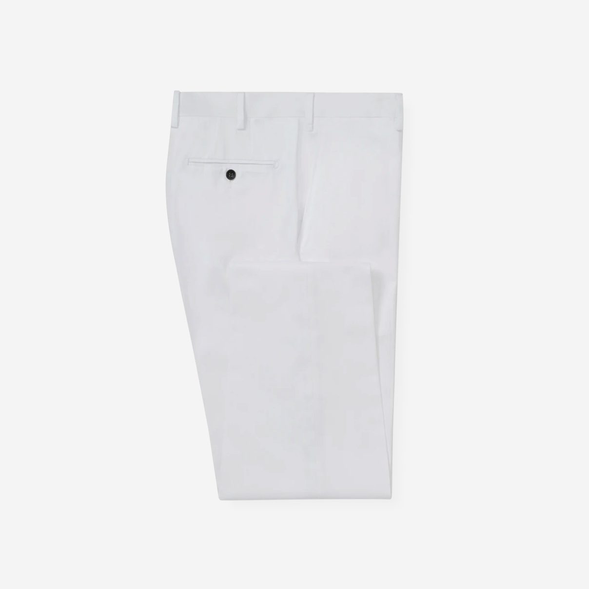 New & Lingwood White Cotton Chinos