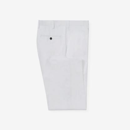 New & Lingwood White Cotton Chinos