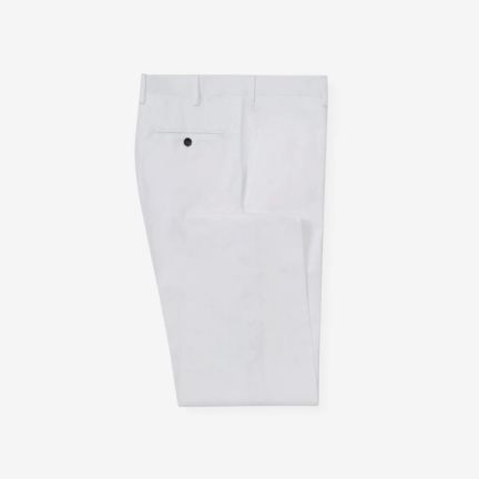 New & Lingwood White Cotton Chinos
