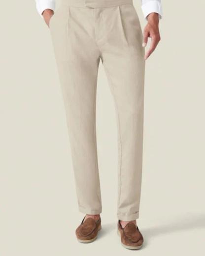 Sand linen trousers