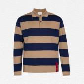 John Smedley Merino Wool Stripe Rugby Shirt