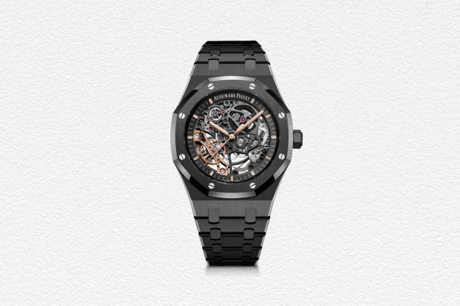 Audemars Piguet Black Ceramic Royal Oak Double Balance Wheel Openworked