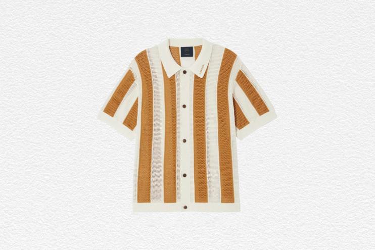 Polo en maille de coton et de lin