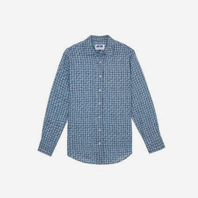 'Sea Weave' Abaco Linen Shirt