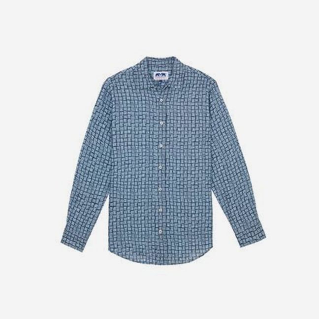 'Sea Weave' Abaco Linen Shirt