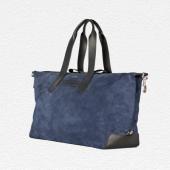 Hylton Navy Suede Weekender