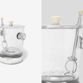 Ice bucket and tongs by Lorenzi Milano