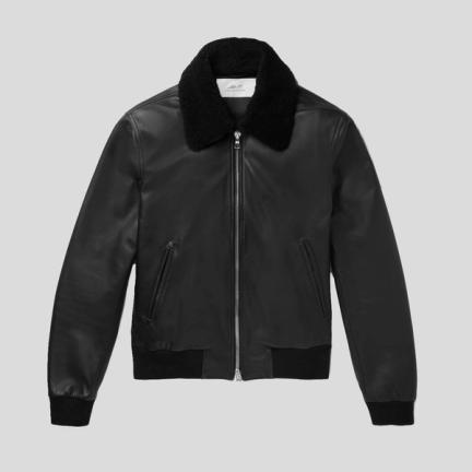 Mr P. Leather Aviator Jacket