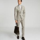 Reiss Pinstripe Double-Breasted Suit