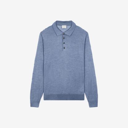 Wool and silk polo