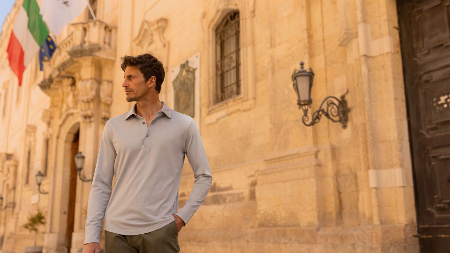 Luca Faloni’s new spring-summer campaign takes to Lecce’s stone-hued streets and Baroque buildings