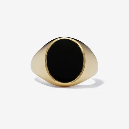 Ruffs Black Onyx Signet Ring
