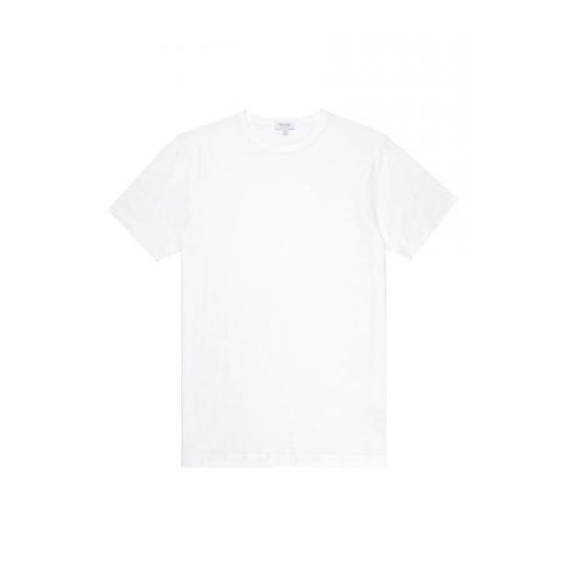 Sunspel Classic Cotton T-Shirt in White