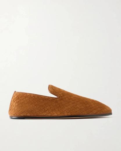 Palazzo Intrecciato Suede Loafers