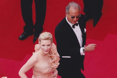 Cate Blanchett and Charles Finch on the red carpet
